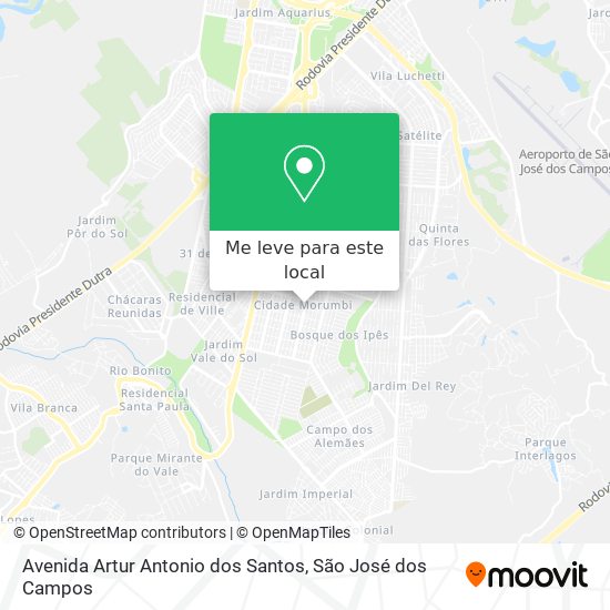 Avenida Artur Antonio dos Santos mapa