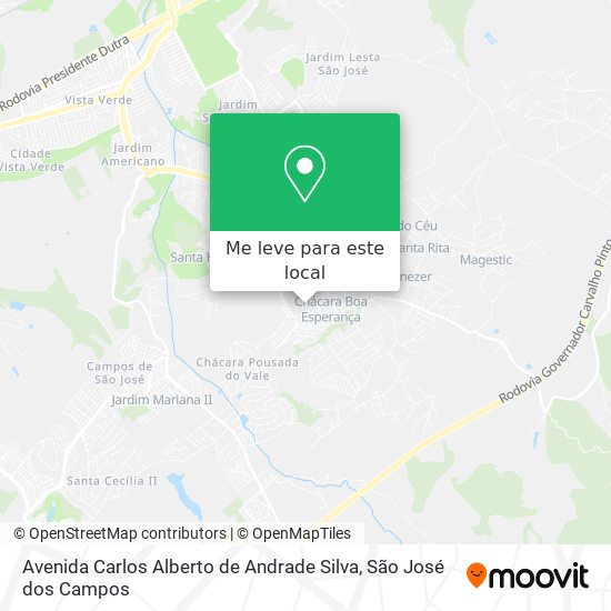 Avenida Carlos Alberto de Andrade Silva mapa