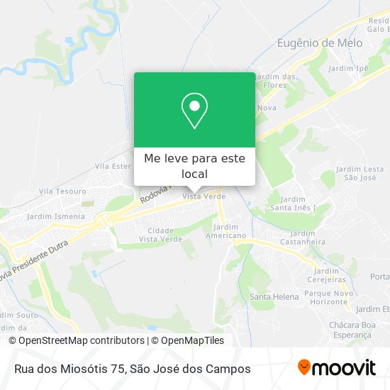 Rua dos Miosótis 75 mapa