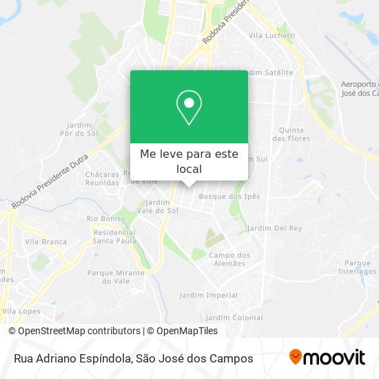 Rua Adriano Espíndola mapa