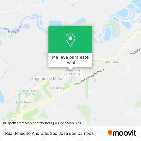 Rua Benedito Andrade mapa
