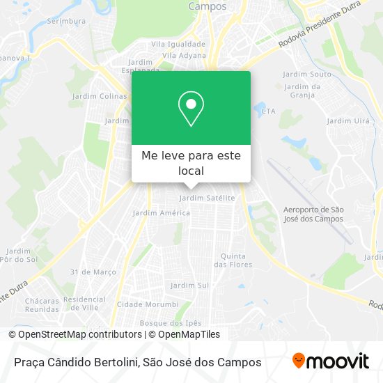 Praça Cândido Bertolini mapa