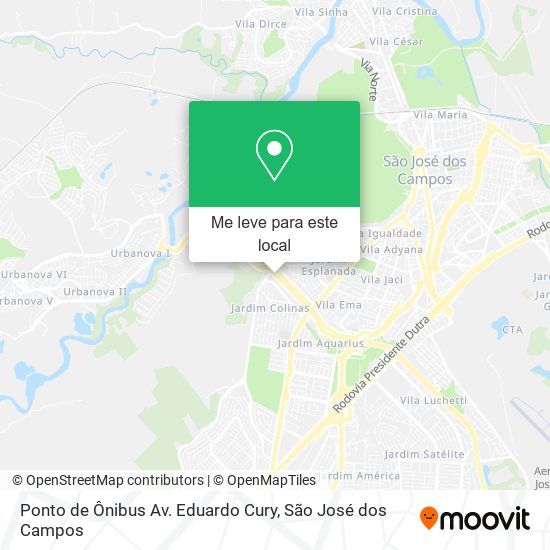 Ponto de Ônibus Av. Eduardo Cury mapa