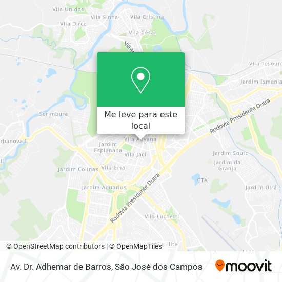 Av. Dr. Adhemar de Barros mapa