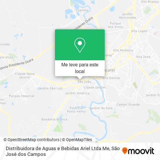 Distribuidora de Aguas e Bebidas Ariel Ltda Me mapa