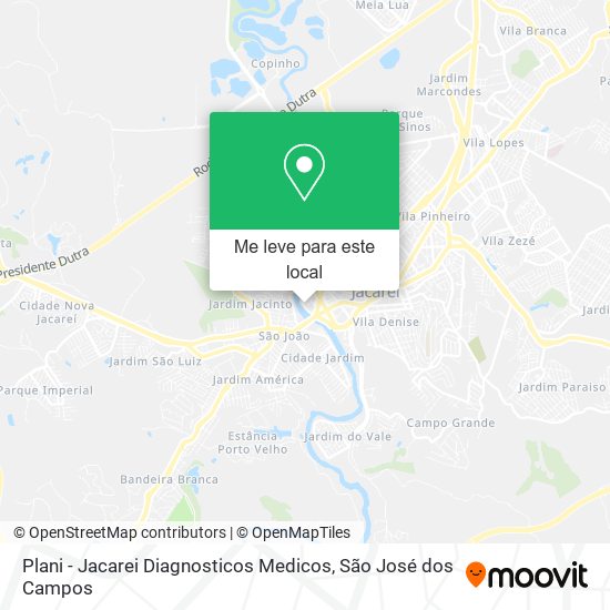 Plani - Jacarei Diagnosticos Medicos mapa