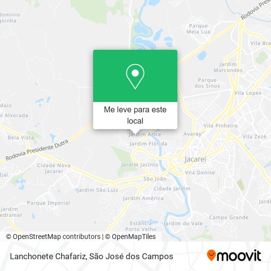 Lanchonete Chafariz mapa