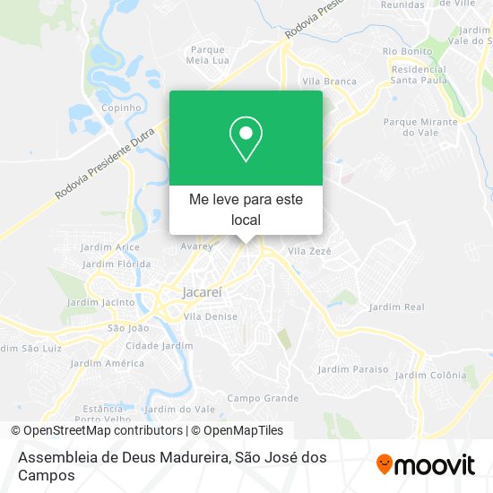 Assembleia de Deus Madureira mapa
