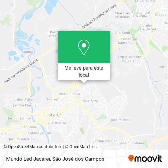 Mundo Led Jacarei mapa