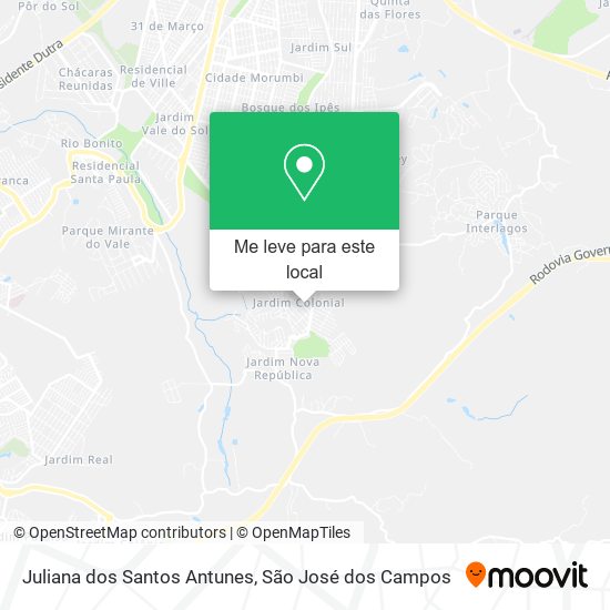 Juliana dos Santos Antunes mapa