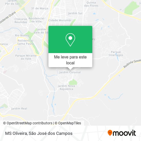 MS Oliveira mapa