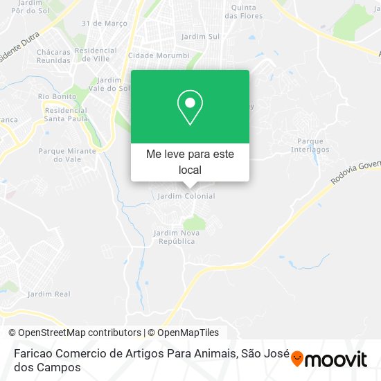 Faricao Comercio de Artigos Para Animais mapa