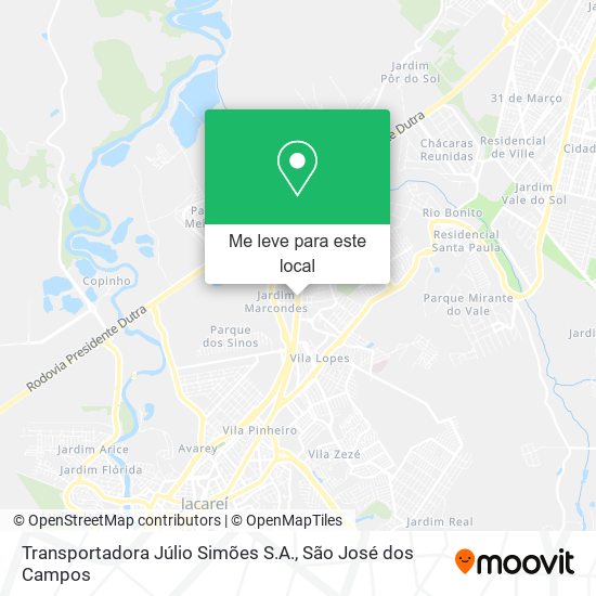 Transportadora Júlio Simões S.A. mapa