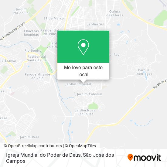 Igreja Mundial do Poder de Deus mapa