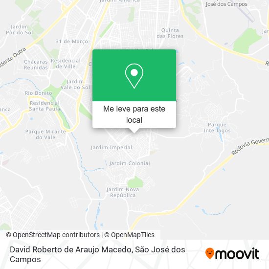 David Roberto de Araujo Macedo mapa