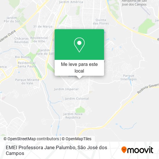 EMEI Professora Jane Palumbo mapa