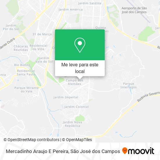 Mercadinho Araujo E Pereira mapa