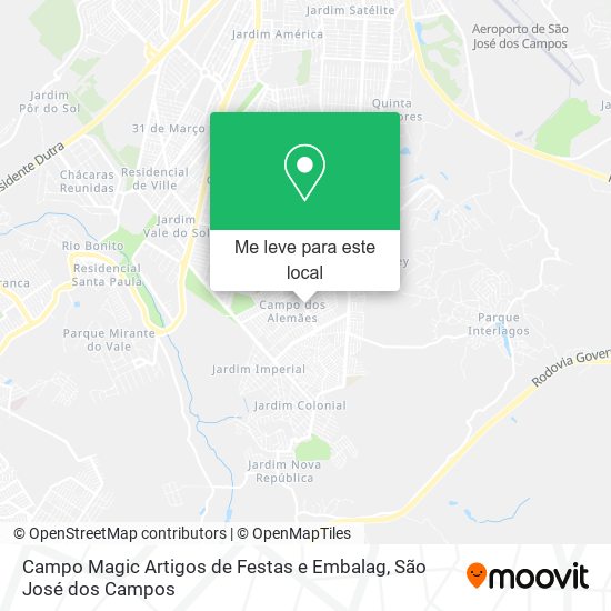 Campo Magic Artigos de Festas e Embalag mapa