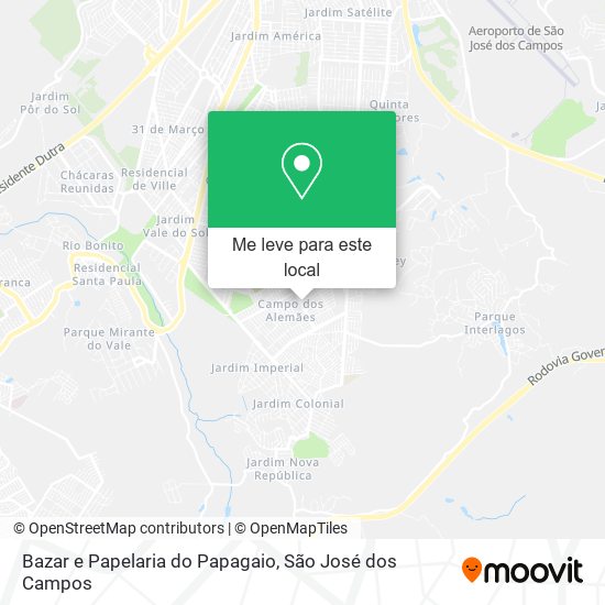 Bazar e Papelaria do Papagaio mapa