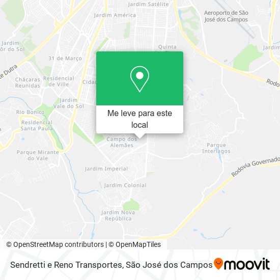 Sendretti e Reno Transportes mapa