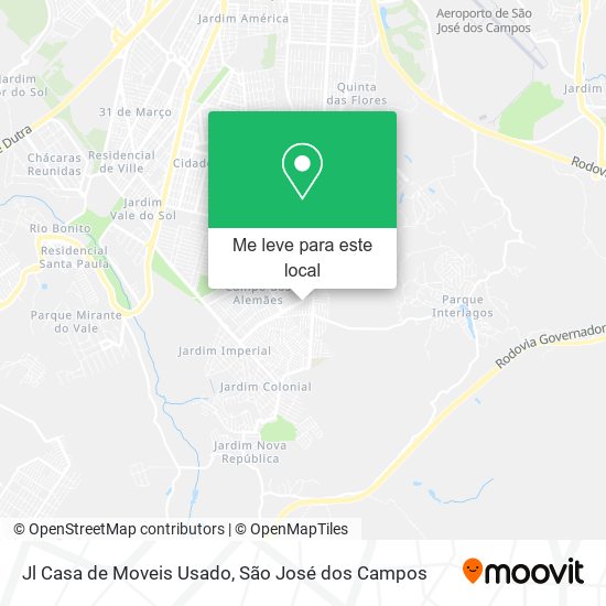 Jl Casa de Moveis Usado mapa