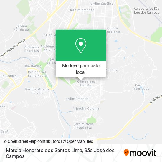 Marcia Honorato dos Santos Lima mapa