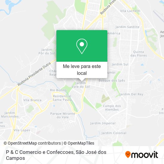 P & C Comercio e Confeccoes mapa