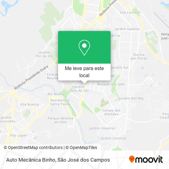 Auto Mecânica Binho mapa