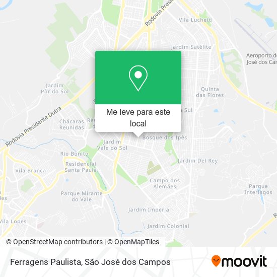 Ferragens Paulista mapa