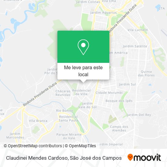 Claudinei Mendes Cardoso mapa