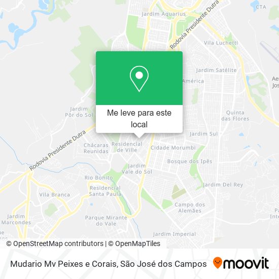 Mudario Mv Peixes e Corais mapa