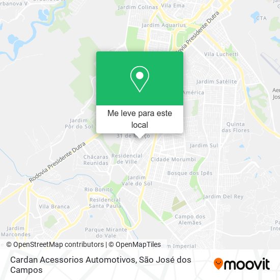 Cardan Acessorios Automotivos mapa