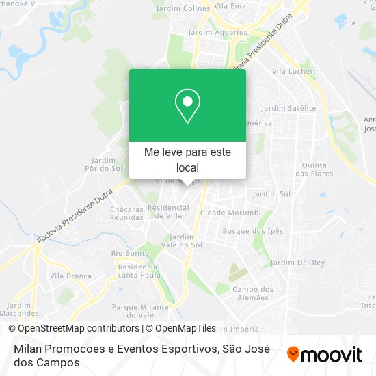 Milan Promocoes e Eventos Esportivos mapa