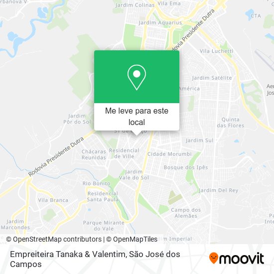 Empreiteira Tanaka & Valentim mapa