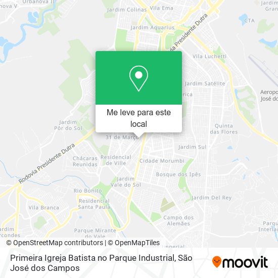 Primeira Igreja Batista no Parque Industrial mapa
