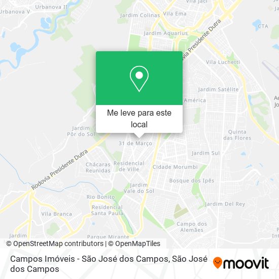 Campos Imóveis - São José dos Campos mapa