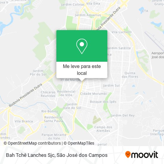 Bah Tchê Lanches Sjc mapa
