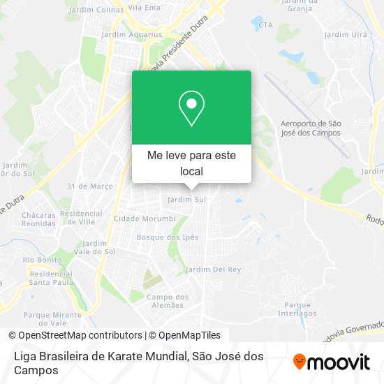 Liga Brasileira de Karate Mundial mapa
