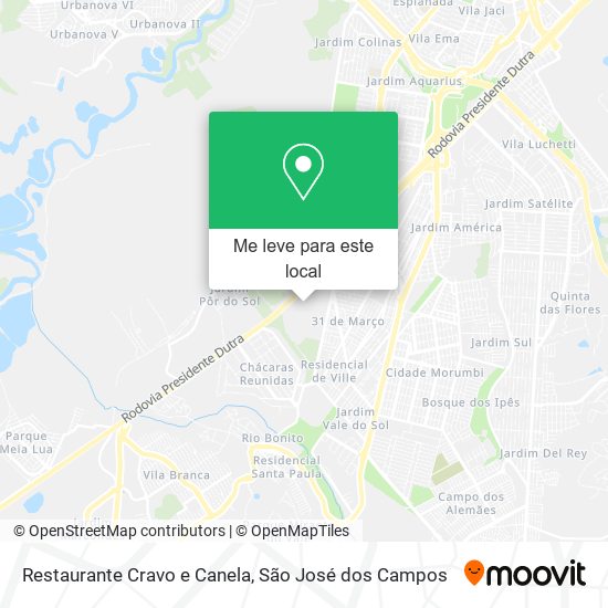 Restaurante Cravo e Canela mapa