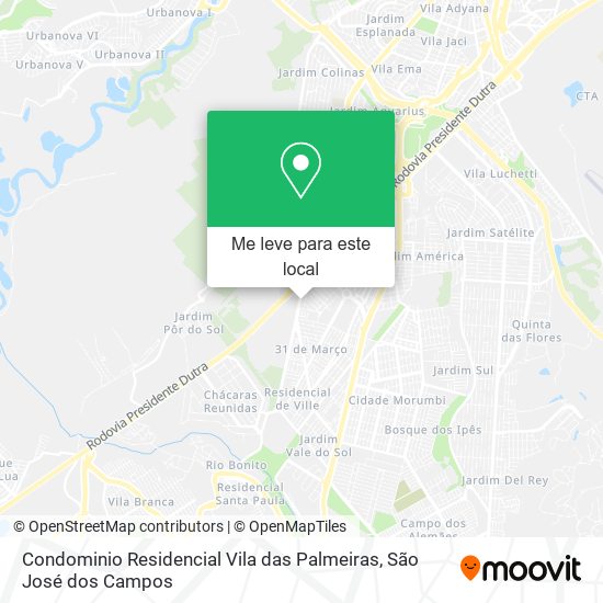 Condominio Residencial Vila das Palmeiras mapa