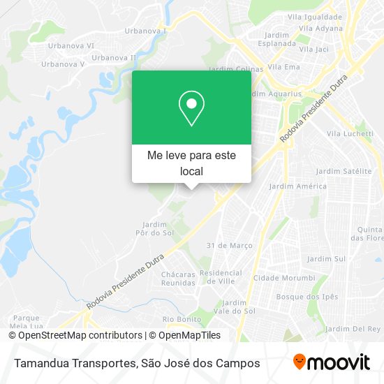Tamandua Transportes mapa
