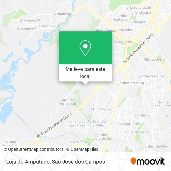 Loja do Amputado mapa