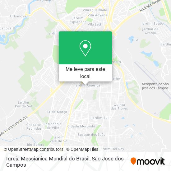 Igreja Messianica Mundial do Brasil mapa