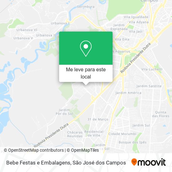 Bebe Festas e Embalagens mapa