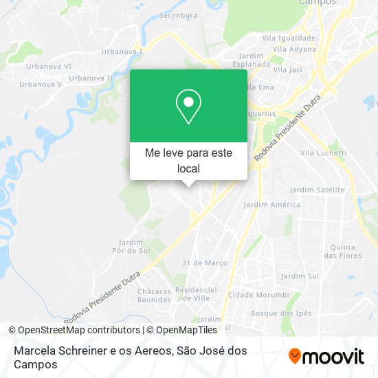 Marcela Schreiner e os Aereos mapa