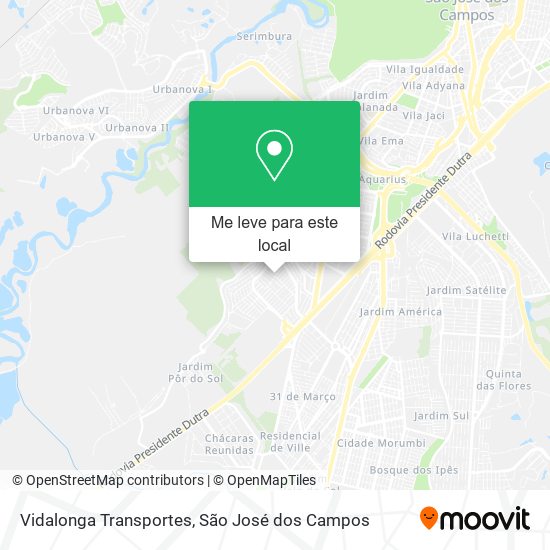 Vidalonga Transportes mapa