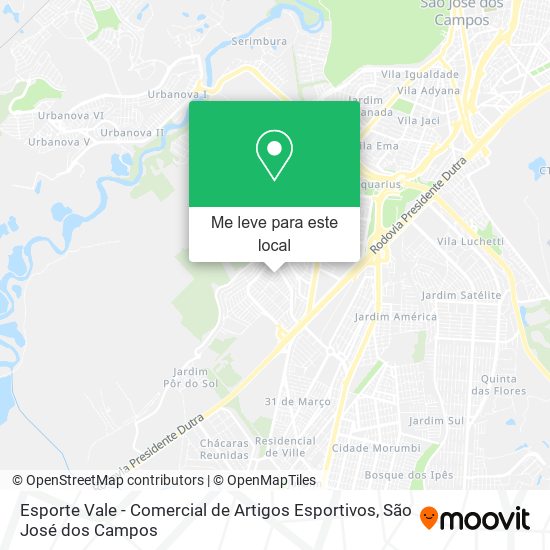 Esporte Vale - Comercial de Artigos Esportivos mapa