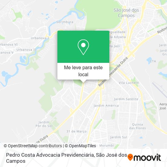 Pedro Costa Advocacia Previdenciária mapa