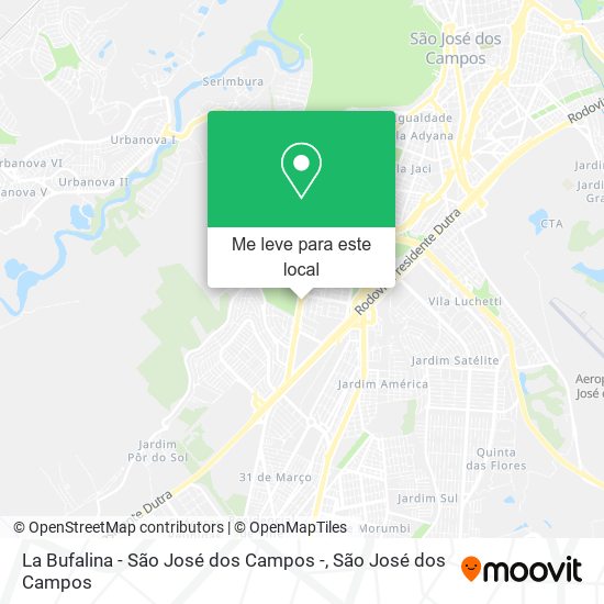 La Bufalina - São José dos Campos - mapa