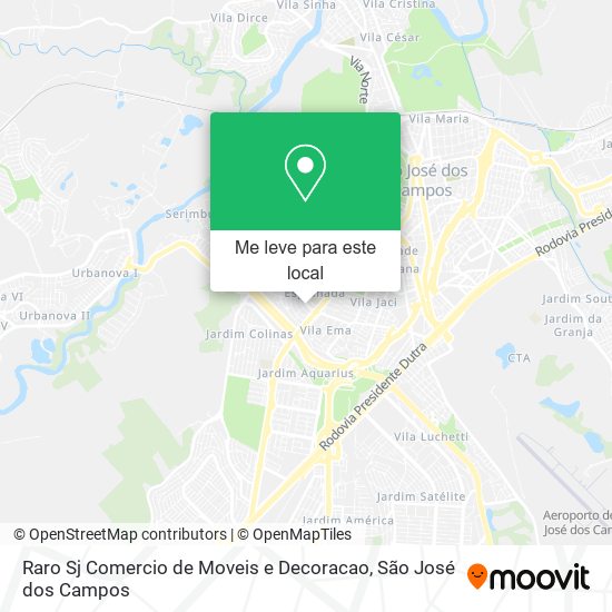 Raro Sj Comercio de Moveis e Decoracao mapa